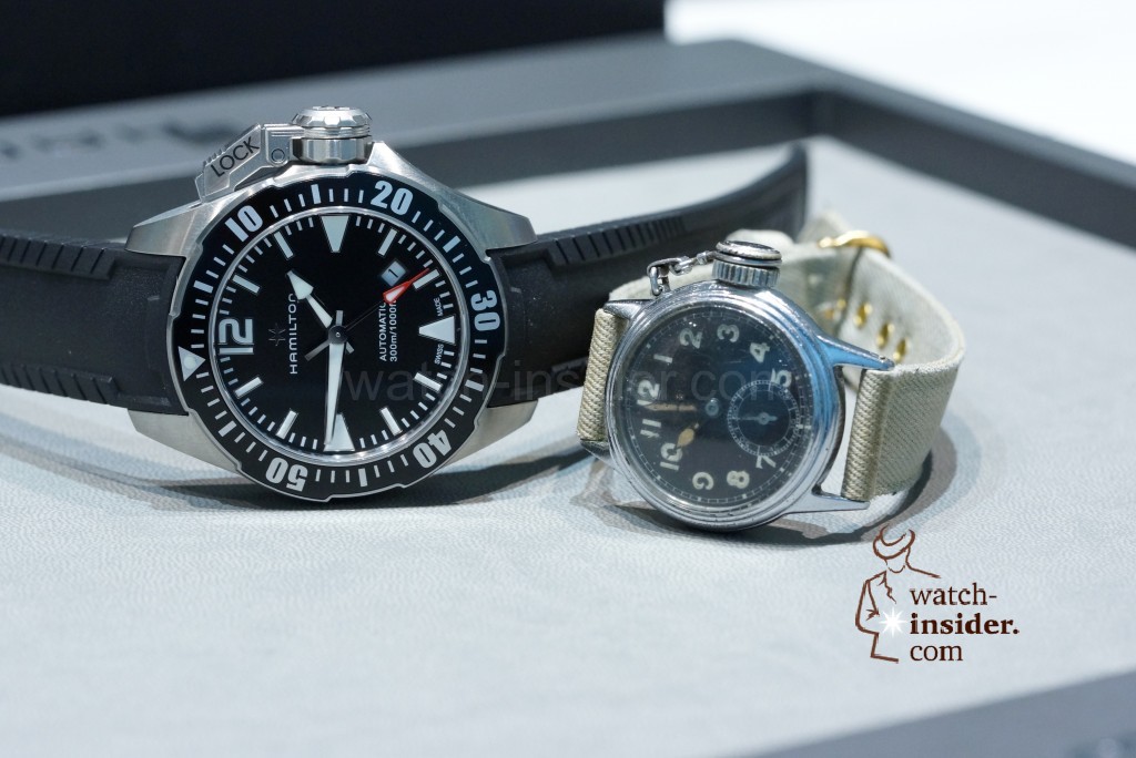 The new 42 mm Hamilton Khaki Navy Frogman versus the 1943 Hamilton Diver 