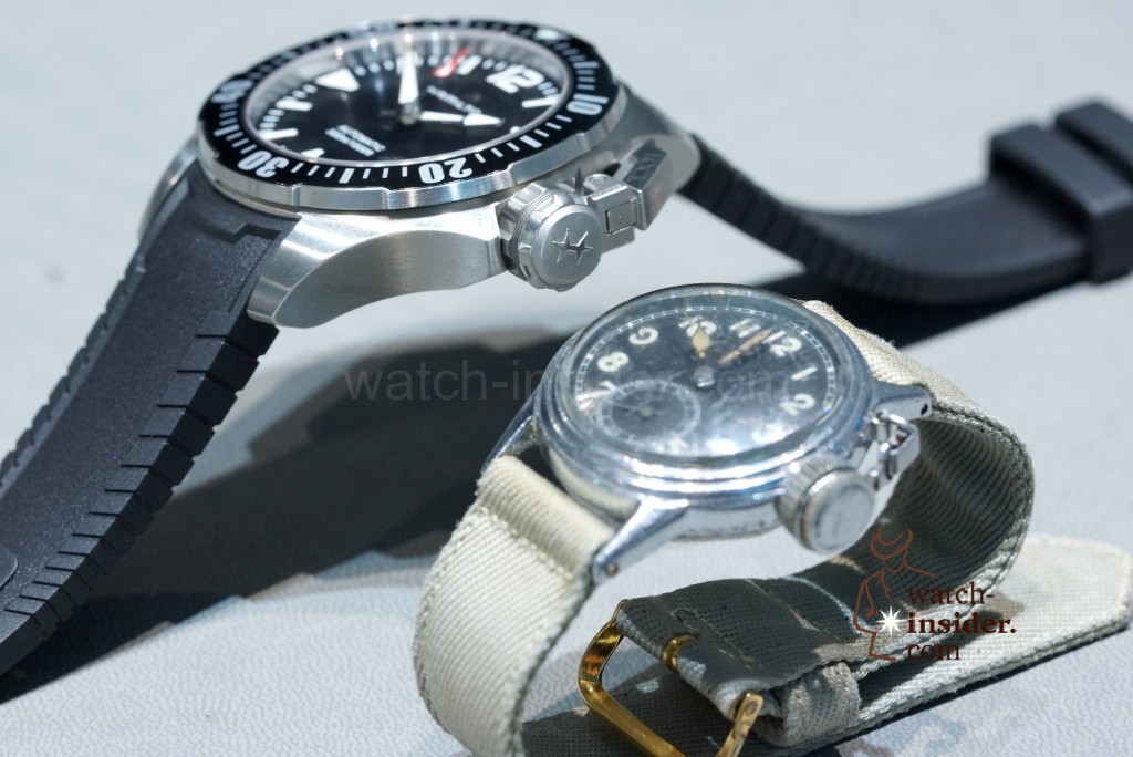 The new 42 + 46 mm Hamilton Khaki Navy Frogman versus the 1943 Hamilton Diver 