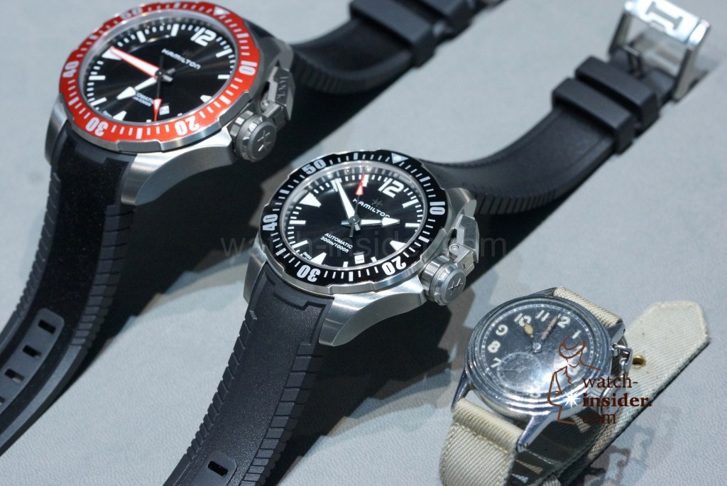 The new 42 + 46 mm Hamilton Khaki Navy Frogman versus the 1943 Hamilton Diver 