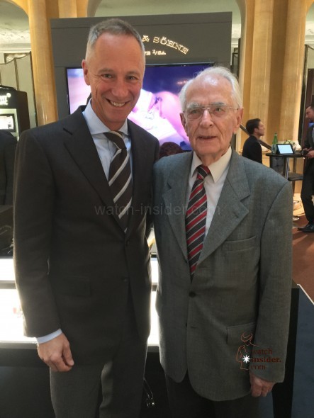 A. Lange CEO Wilhelm Schmid and Walter Lange at Munichtime 2015 