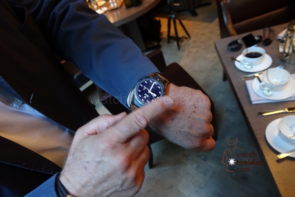 Jean-Claude Biver, wearing the new TAG Heuer Connected replica watch. #ConnectedToEternity