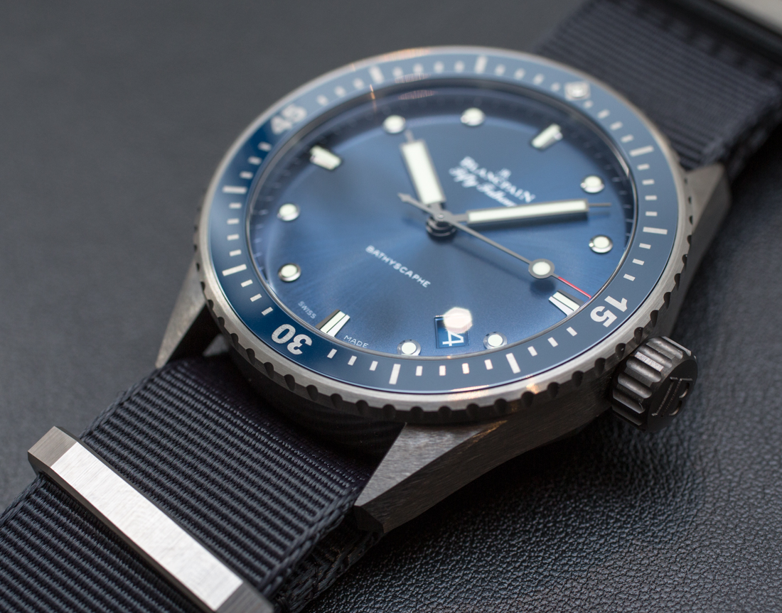 Blancpain Fifty Fathoms Bathyscaphe Blue & Ceramic Replica Watch Hands-On Hands-On 