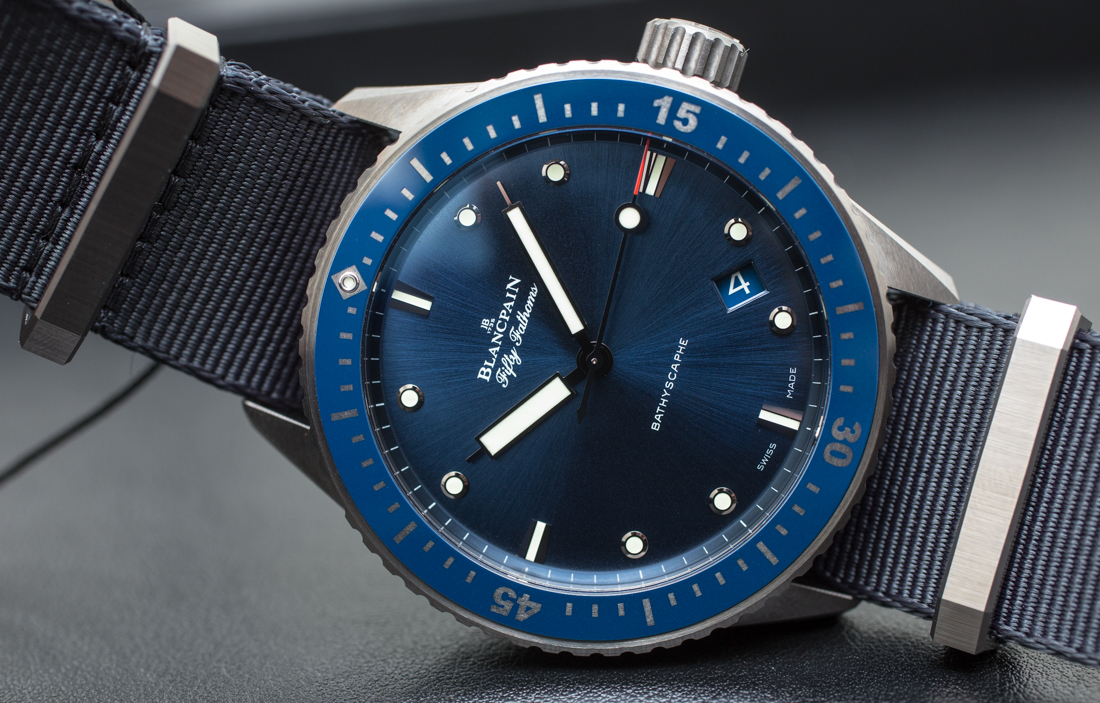 Blancpain Fifty Fathoms Bathyscaphe Blue & Ceramic Replica Watch Hands-On Hands-On 