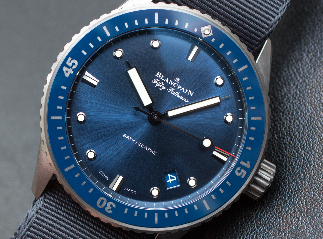 Blancpain Fifty Fathoms Bathyscaphe Blue & Ceramic Replica Watch Hands-On Hands-On 