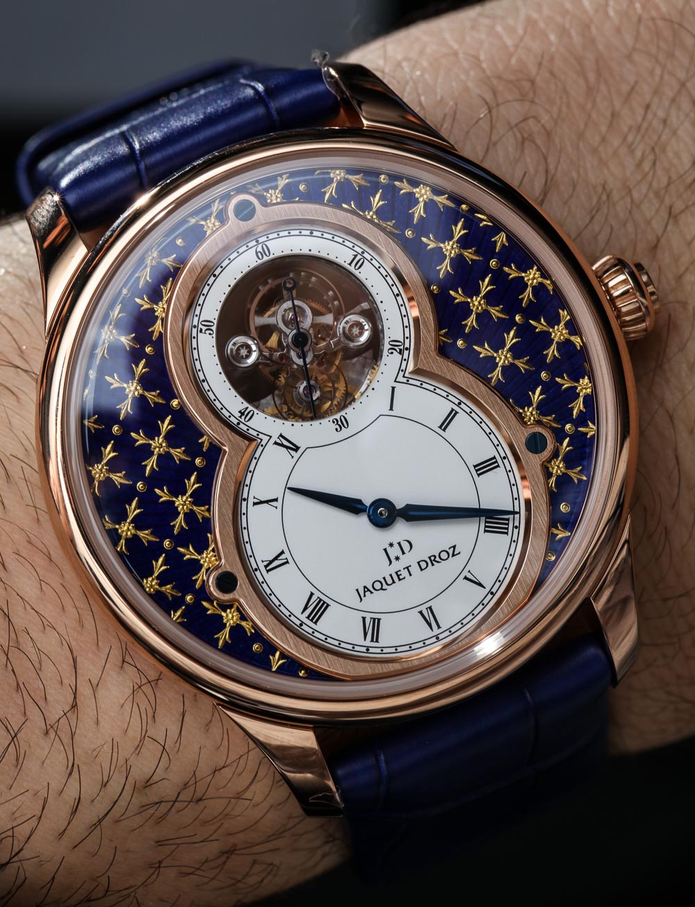 Jaquet Droz Grande Seconde Tourbillon Paillonnée Replica Watch Hands-On Hands-On 