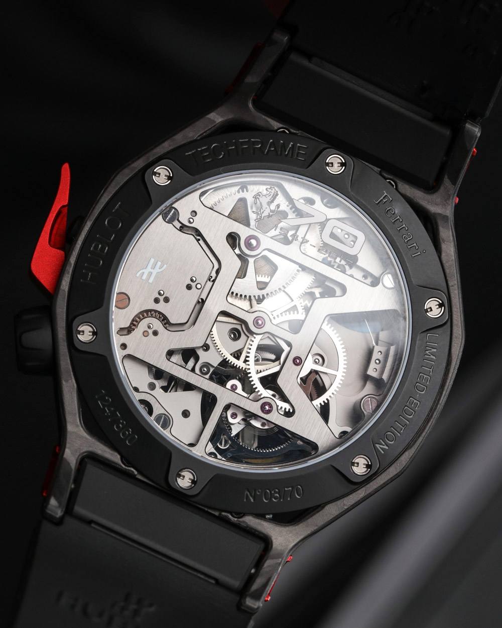 Hublot Techframe Ferrari 70 Years Tourbillon Chronograph Replica Watch Hands-On Hands-On 