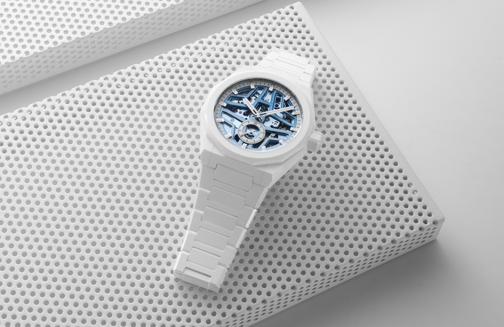 zenith time tide defy skyline skeleton white surfer ceramic 21