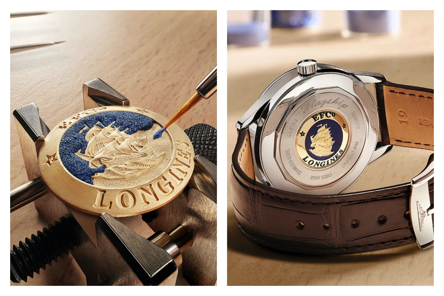 Longines Flagship Heritage 2024 Collection enamel gold medallion caseback