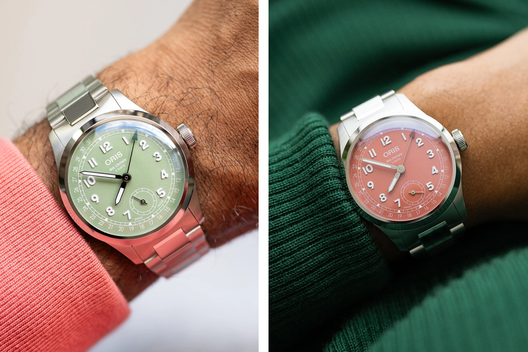 oris pointer date calibre 403 duo wrist