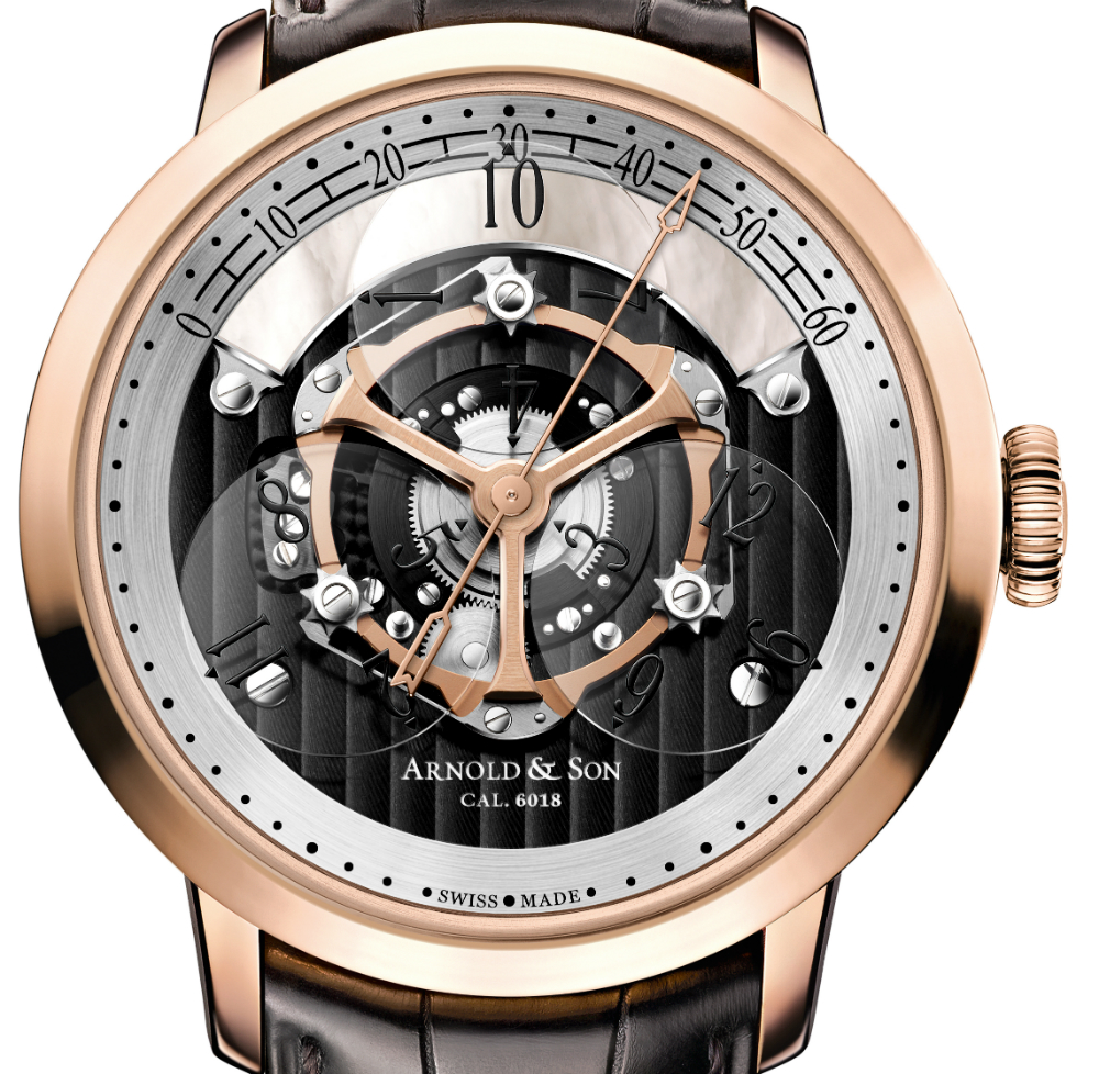 Updated Arnold & Son Golden Wheel Watch With Wandering Hours Watch Releases 