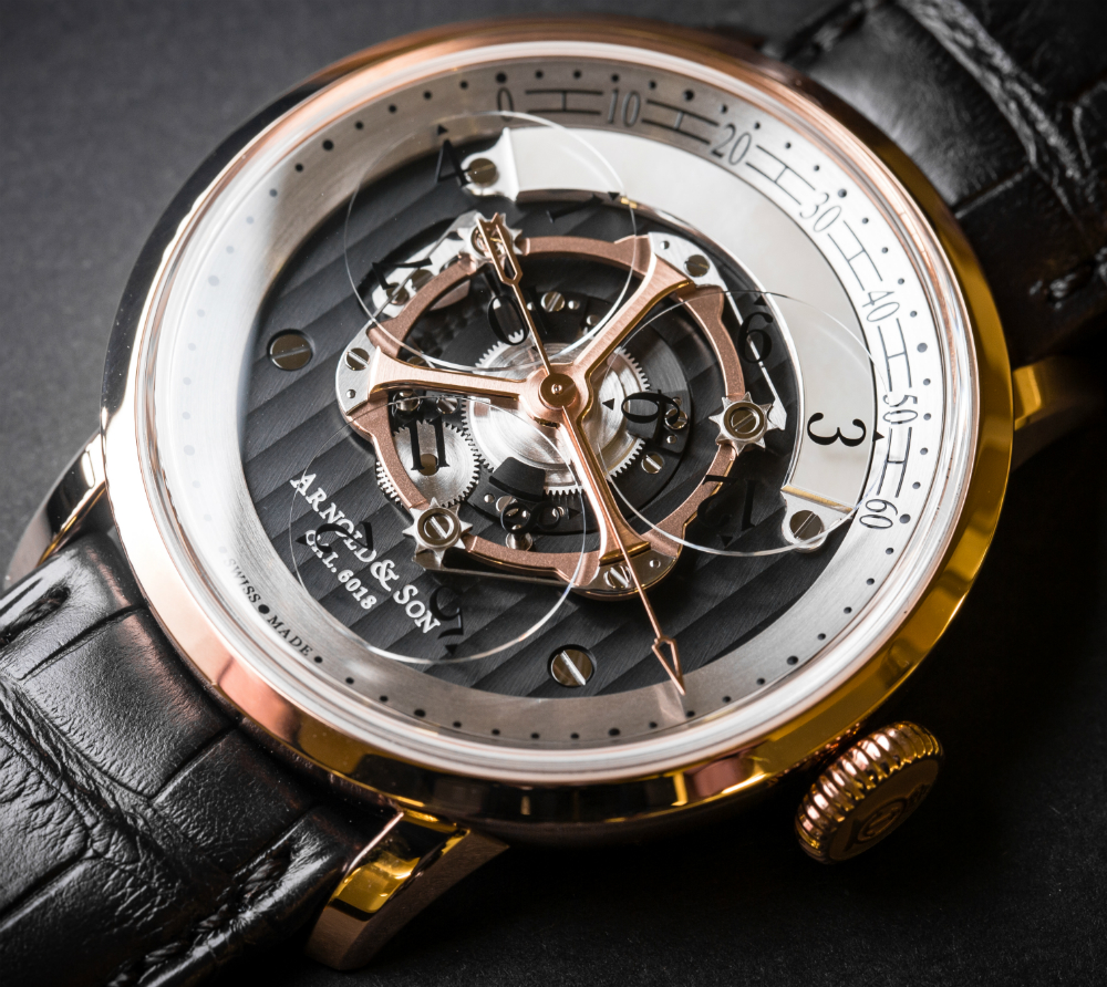 Updated Arnold & Son Golden Wheel Watch With Wandering Hours Watch Releases 